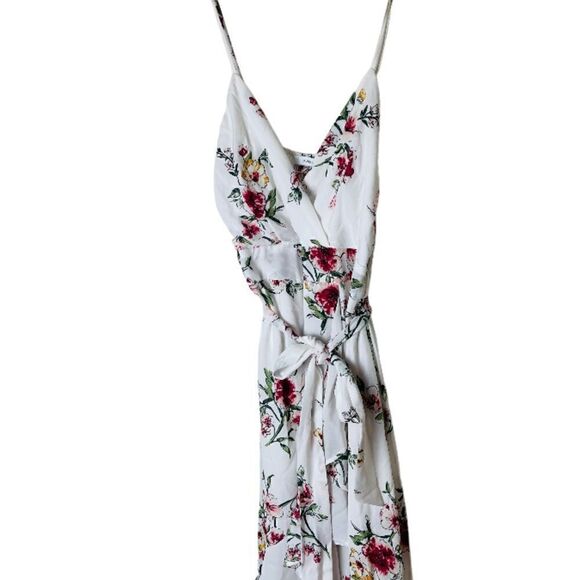 EUC ANGL Purple Snow White Floral High Low Maxi Dress Small - Picture 1 of 6
